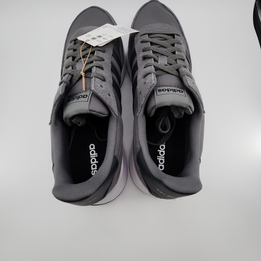 adidas Run 60s 2.0 Shoes Mens 12.5 Grey Four Carbon Running Sneaker GX1740 NEW - Picture 7 of 11